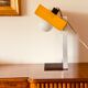 Space age yellow cubic table lamp, Italy 1970s