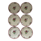 Service 6 assiettes plates gien lorraine fleurs peintes à la main