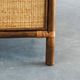 Vintage rattan & woven cane cabinet with 2 doors