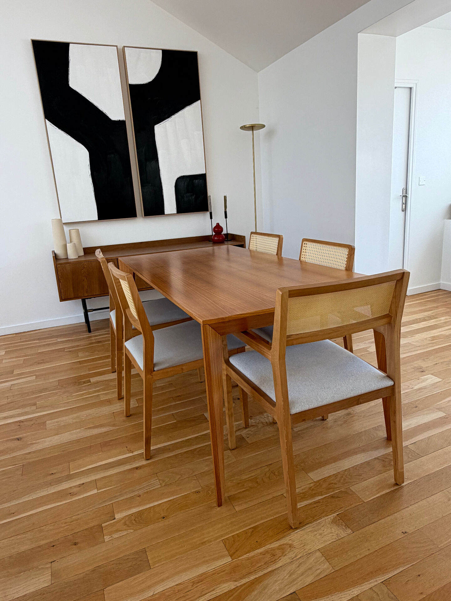 Large solid oak dining table 200 x 100 cm – Very beautiful quality