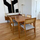 Large solid oak dining table 200 x 100 cm – Very beautiful quality