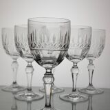 6 signed crystal water/wine glasses