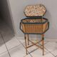 Vintage rattan sewing box 1950s
