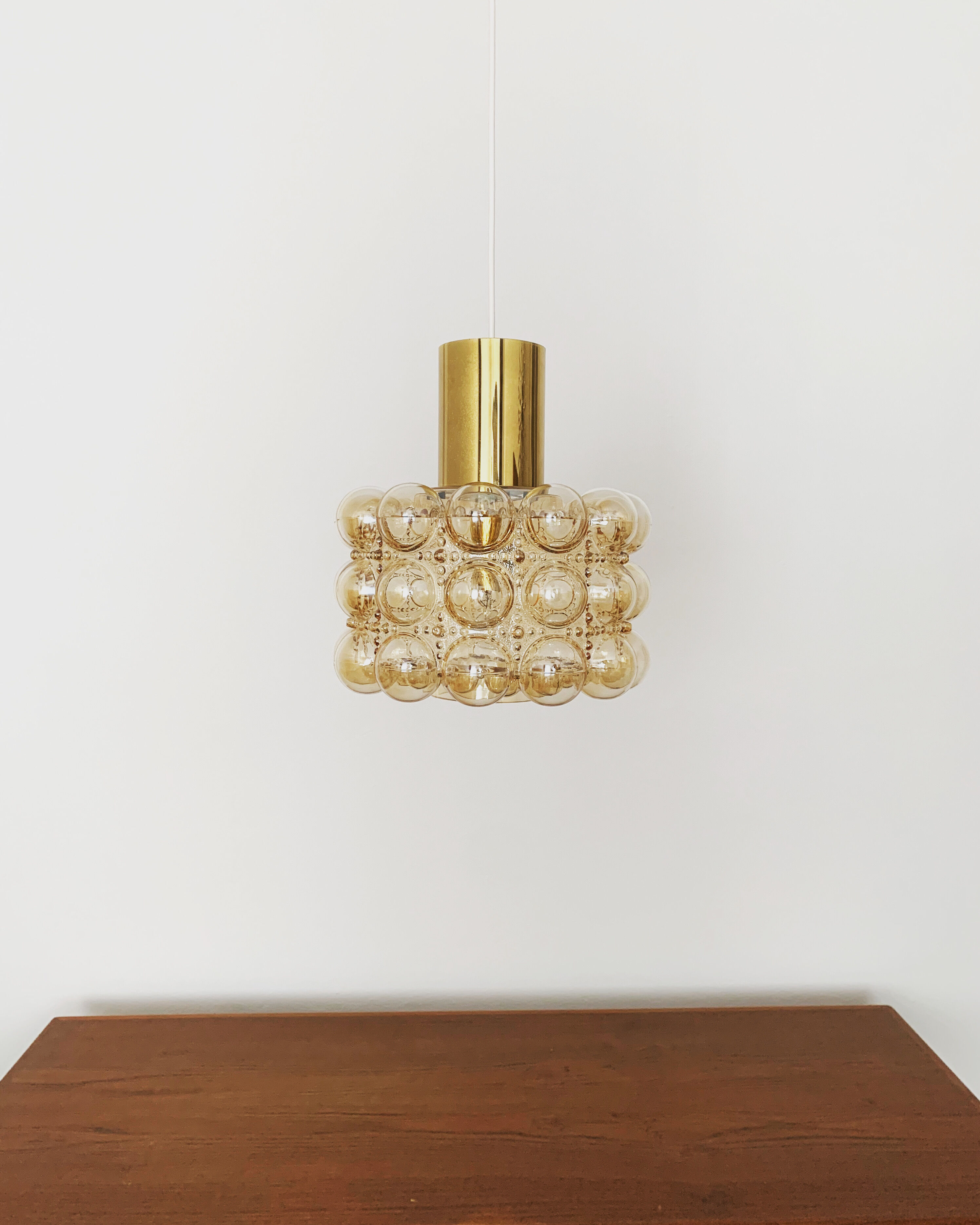 Bubble glass pendant lamp by Helena Tynell for Glashütte Limburg