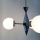 Art Deco Metal and Glass Chandelier