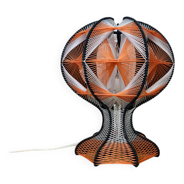 Scandinavian wooden and wire lamp from the 1970s.