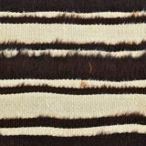 4x6 Black & Beige Handmade Wool Kilim Rug, 127x176 Cm