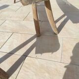 Old benches in raw wood