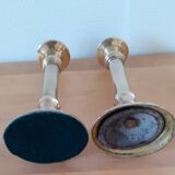 Duo of golden candlesticks