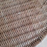 Rattan and wrought iron coffee table