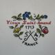 6 large flat antique plates in Saint-Amand earthenware (Nord)