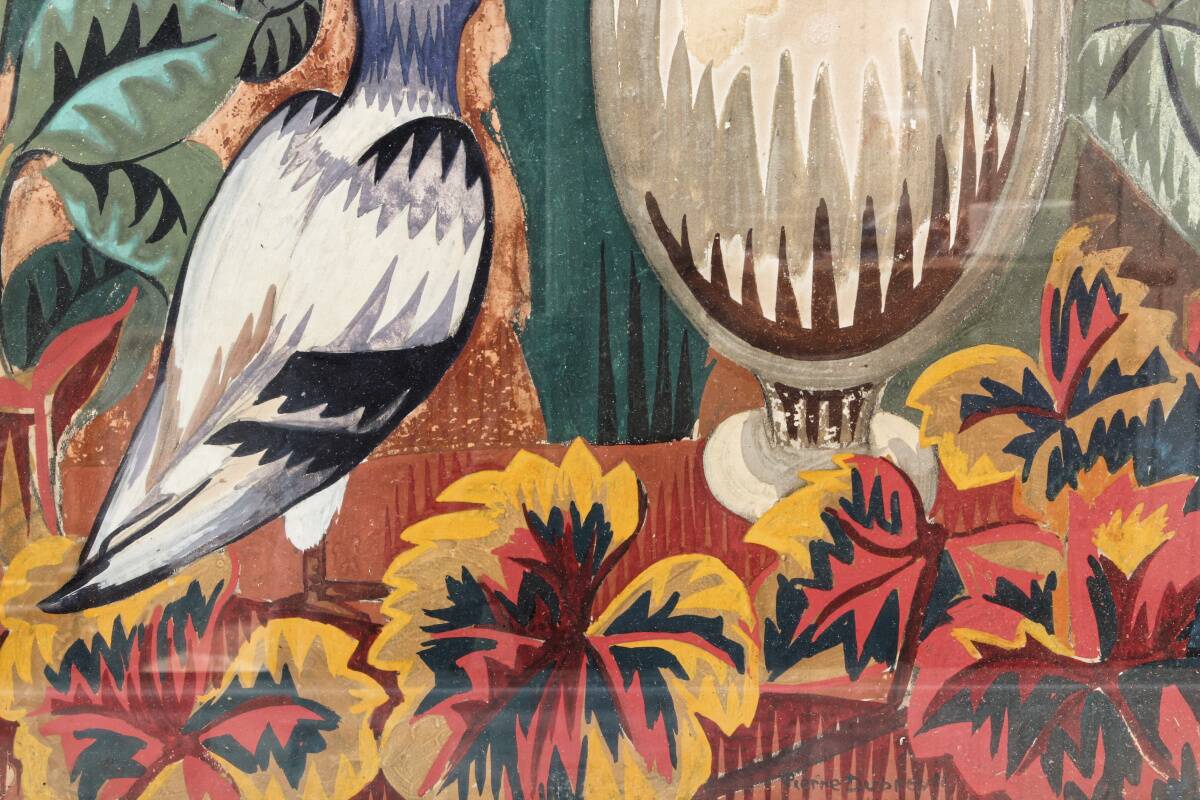 Gouache by Pierre Dubreuil (1891-1970) for Tuscan Garden