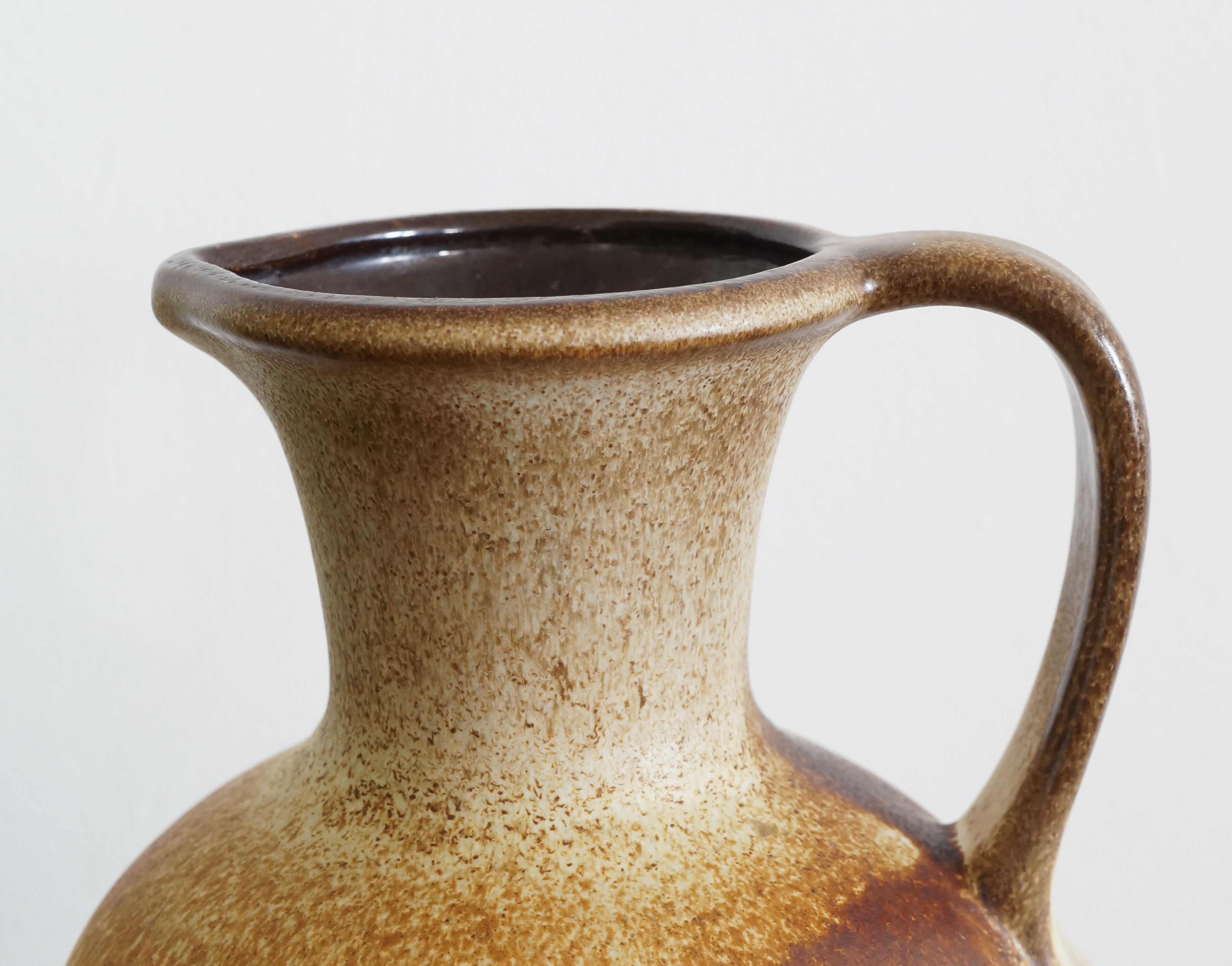 striped brown vase west germany