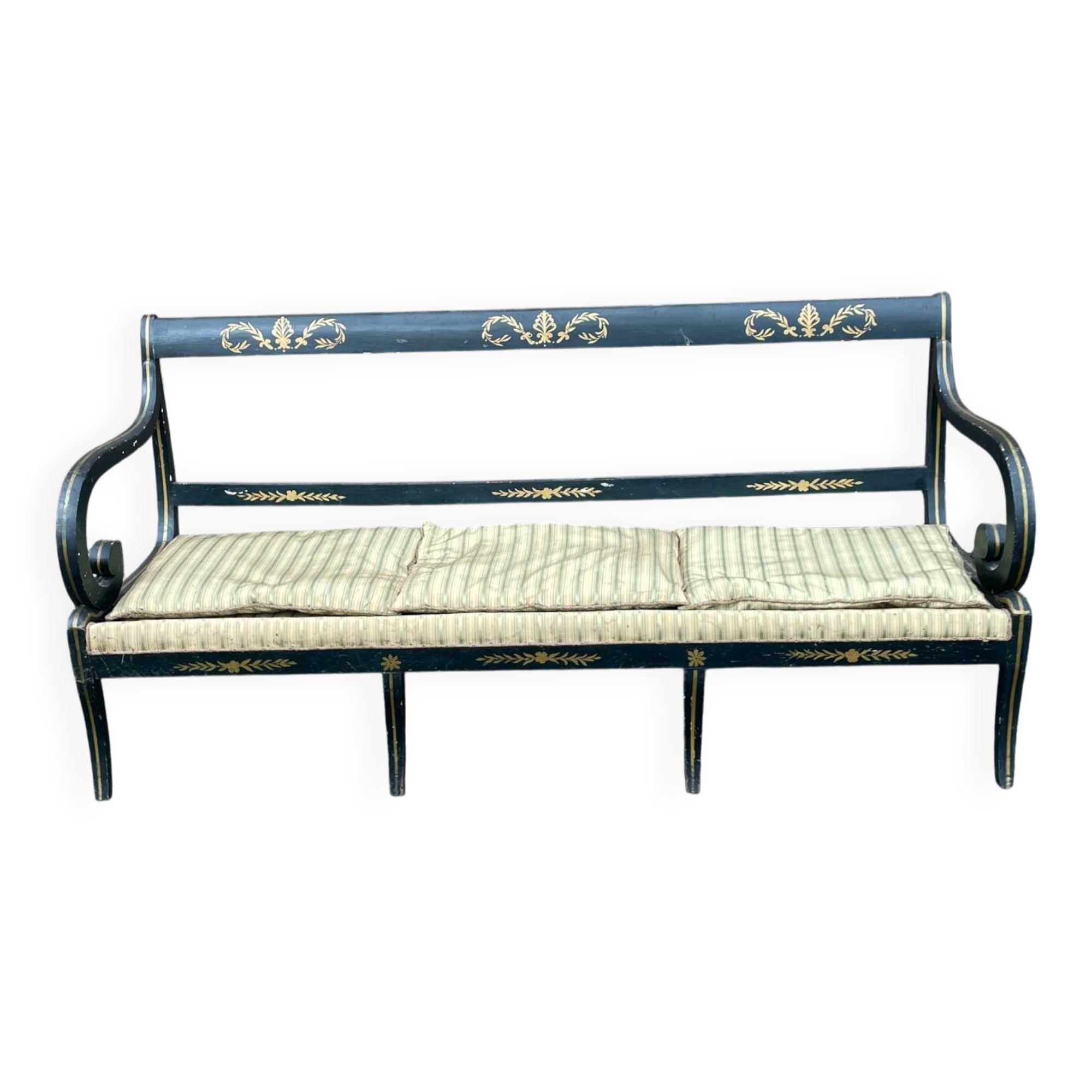 Rare 19th-century painted bench or sofa