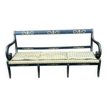 Rare painted bench or sofa from the 19th century