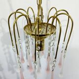 Suspension en verre de Murano et métal doré