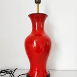 Red ceramic lamp base 53 cm high