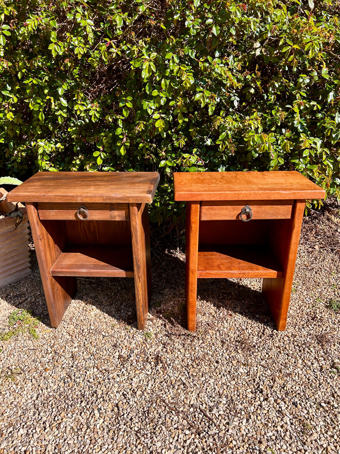 Brutalist bedside tables