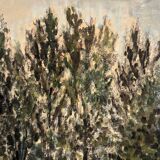 "Trees" oil on cardboard signed