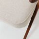 Fauteuil Lounge Beige Tressé Revêtement Bois Couleur Noyer