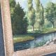 Landscape painting at the river
