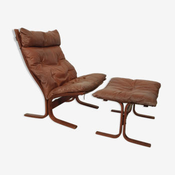 Armchair and Siesta ottoman by Ingmar Relling