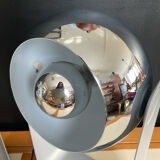 Pair of Eyeball lamps in chrome metal and aluminium