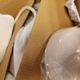Flowerpot VP1 hanging lamp - Pale Sand, Designed by the famous Danish Verner Panton