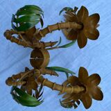 Pair of metal wall lights from the 60s/70s