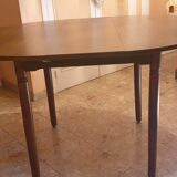 1970s wooden round table