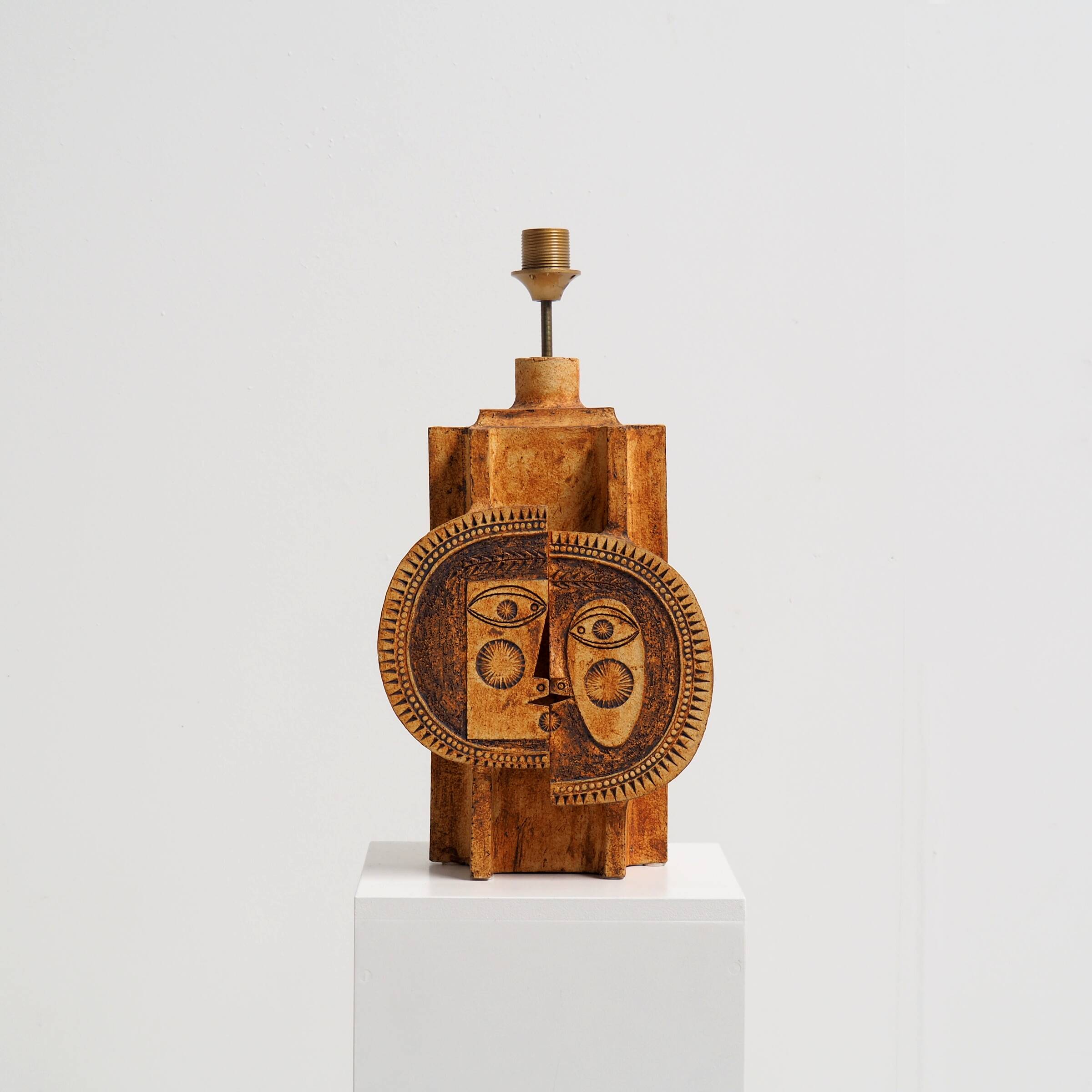 Rare Ceramic Lamp by Roger Capron and Jean Derval