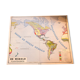 Vieille carte scolaire le monde - Oceanie