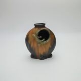 Gilbert Méténier's flamed sandstone newt bottlened vase