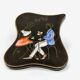 Enamelled ceramic plate lovers Hubert Bequet, 50s