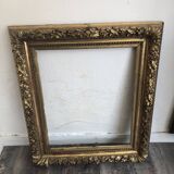 Large frame XIX gilded leaf height 100cm width 86cm