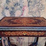 Marquetry games table.