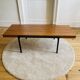 Table basse pin et métal vintage