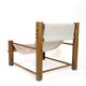 Solid wood armchair with adjustable backrest.