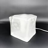 Ice cube lamp in solid glass — IKEA Iviken — 90s design