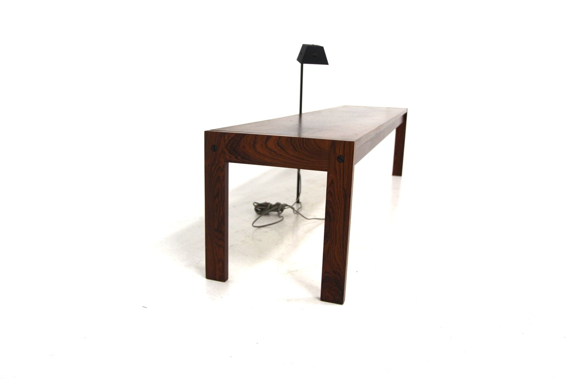 Minimalist rosewood bench, Sweden, 1960