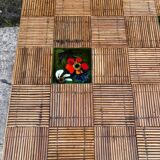 Vallauris rattan kitchen table with tiles