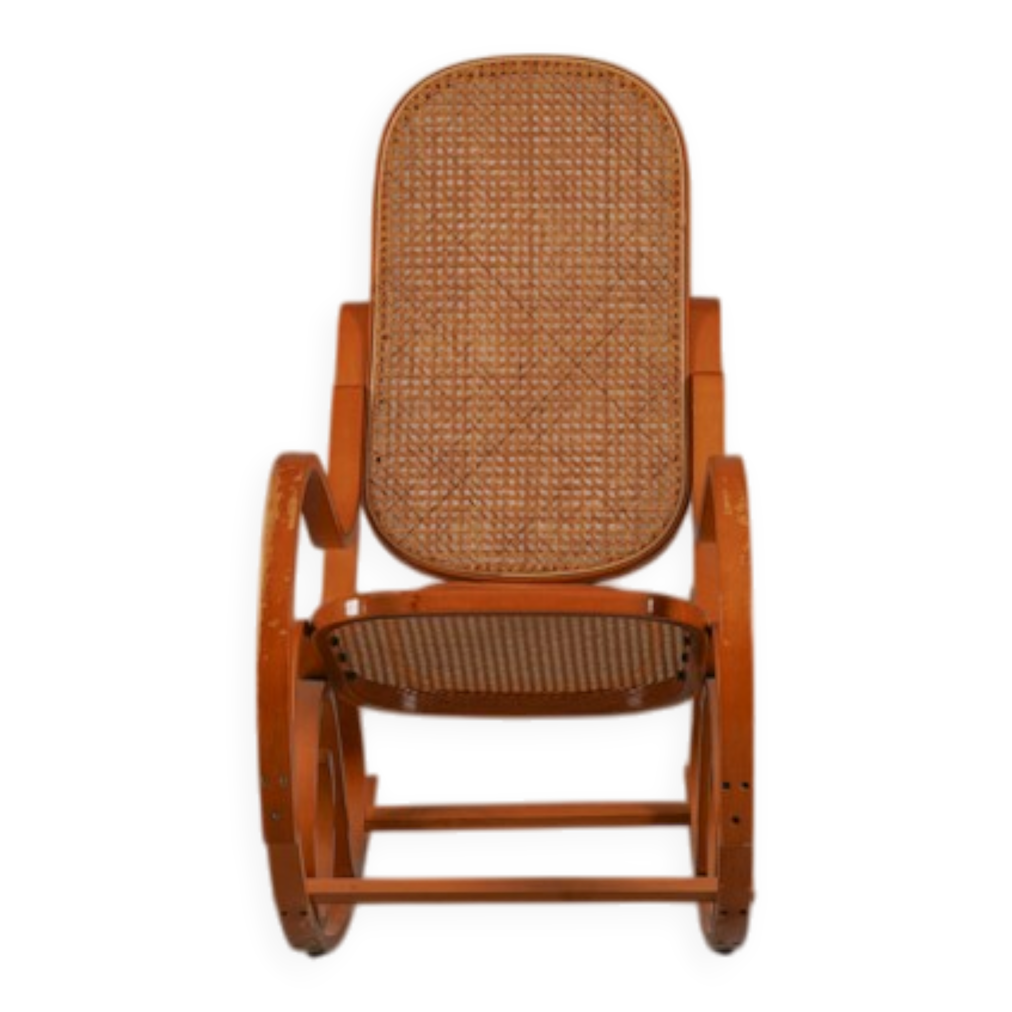 Vintage bentwood rocking chair by Luigi Crassevig, Italy 1970s
