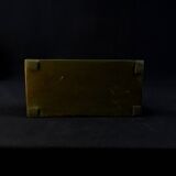 Modern sculpture of a nude woman in green ceramic, signed Carlos Nazareth