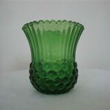 Very small green vase bottle