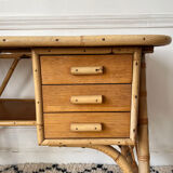 Vintage rattan desk
