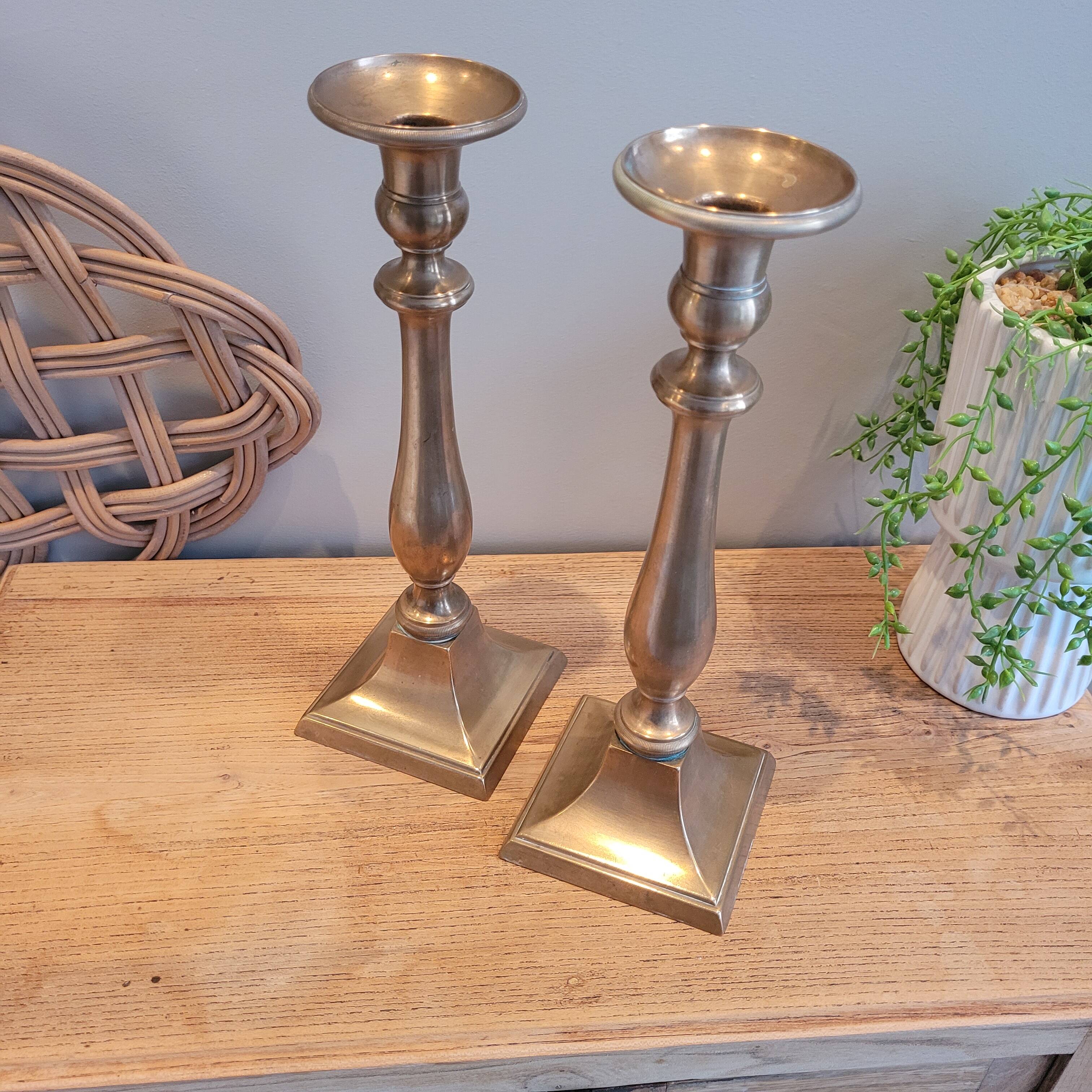 La Redoute x Selency pair of brass candle holders 28