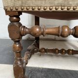 Chaise velours Louis XIV