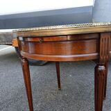 Table bouillotte style Louis XVI marble top