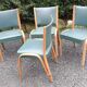 4 chaises bow wood Steiner vintage