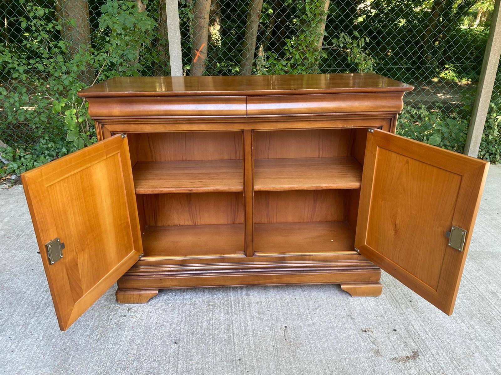 Vintage Louis Philippe solid oak sideboard, 20th century